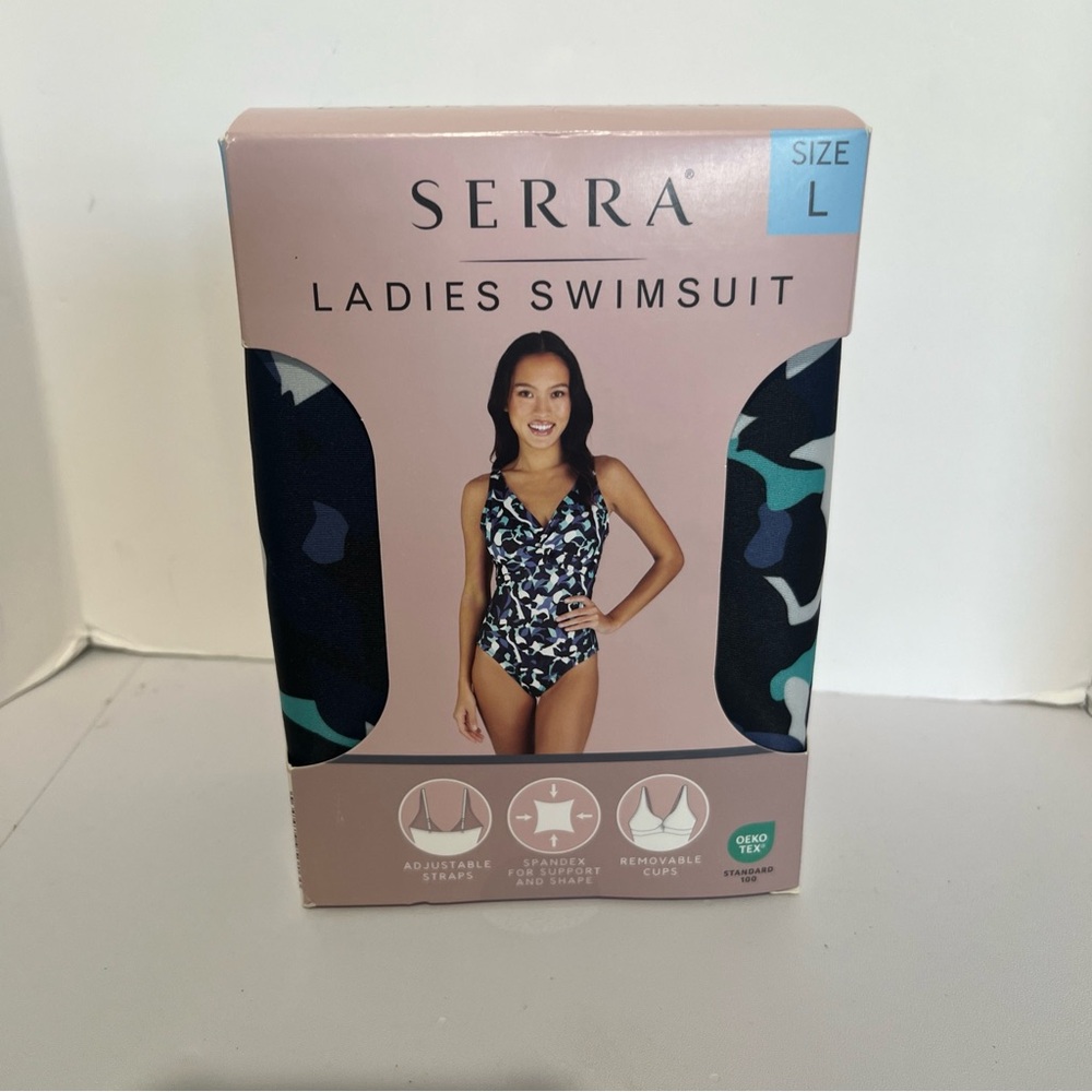 Serra  Ladies Swimsuit Women's Size Large (12-14) Multi Coloured One Piece